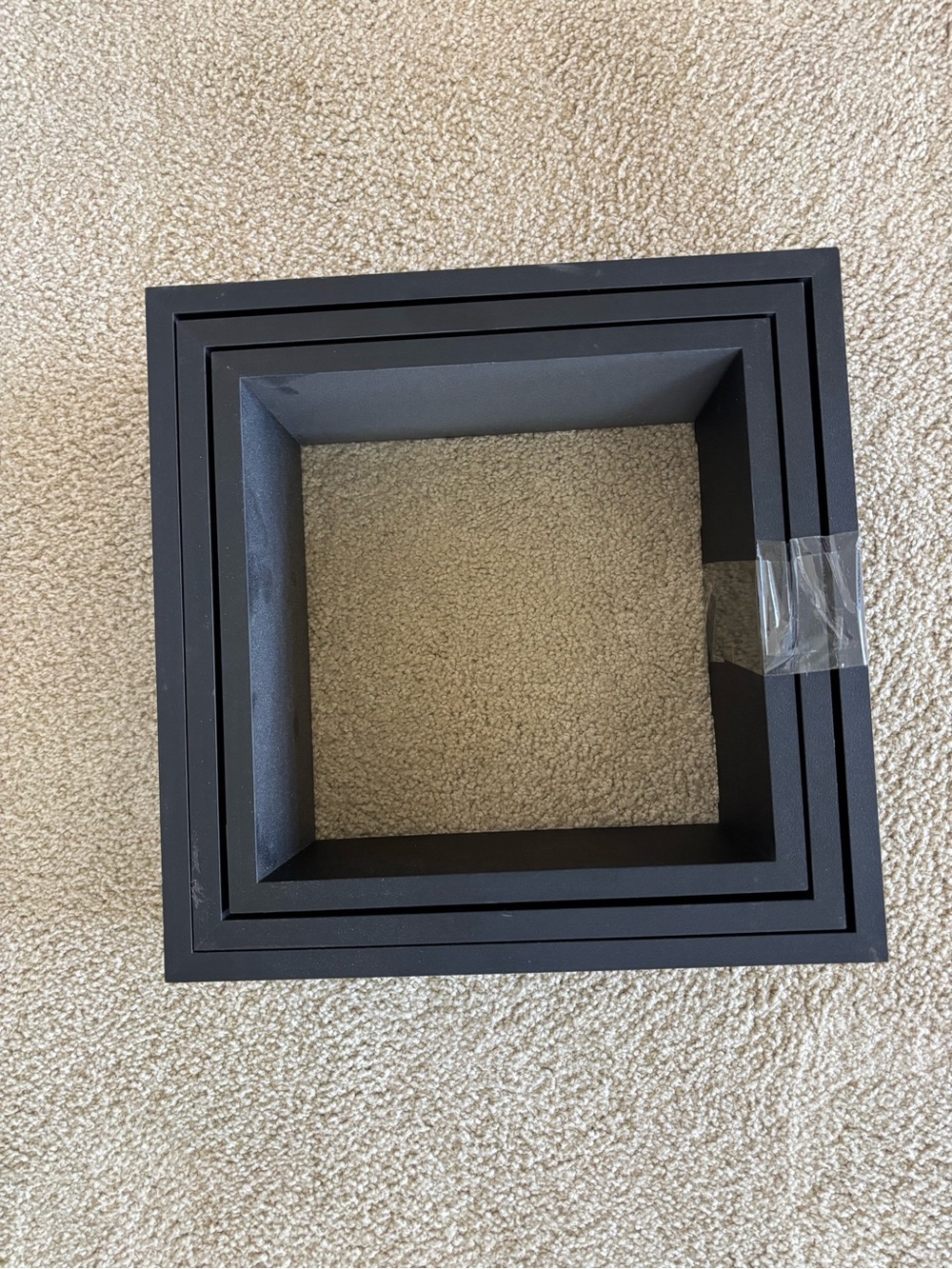 Black Square Floating Shelves- set of 3
